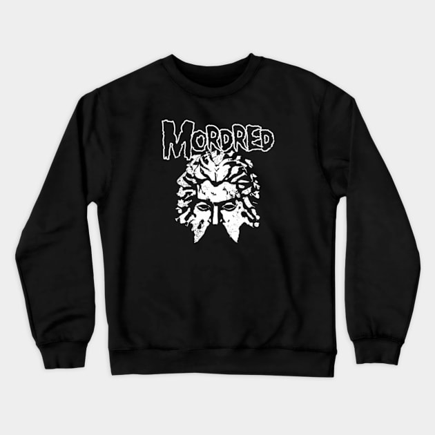 Mordred (Black Print) Crewneck Sweatshirt by Miskatonic Designs